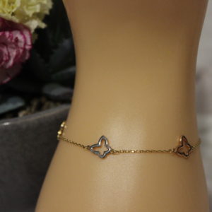 Tri Colour Butterfly Bracelet