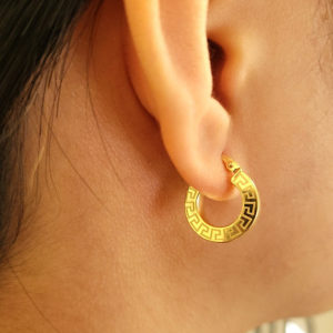 Versace Inspired Thick Hoop Earrings