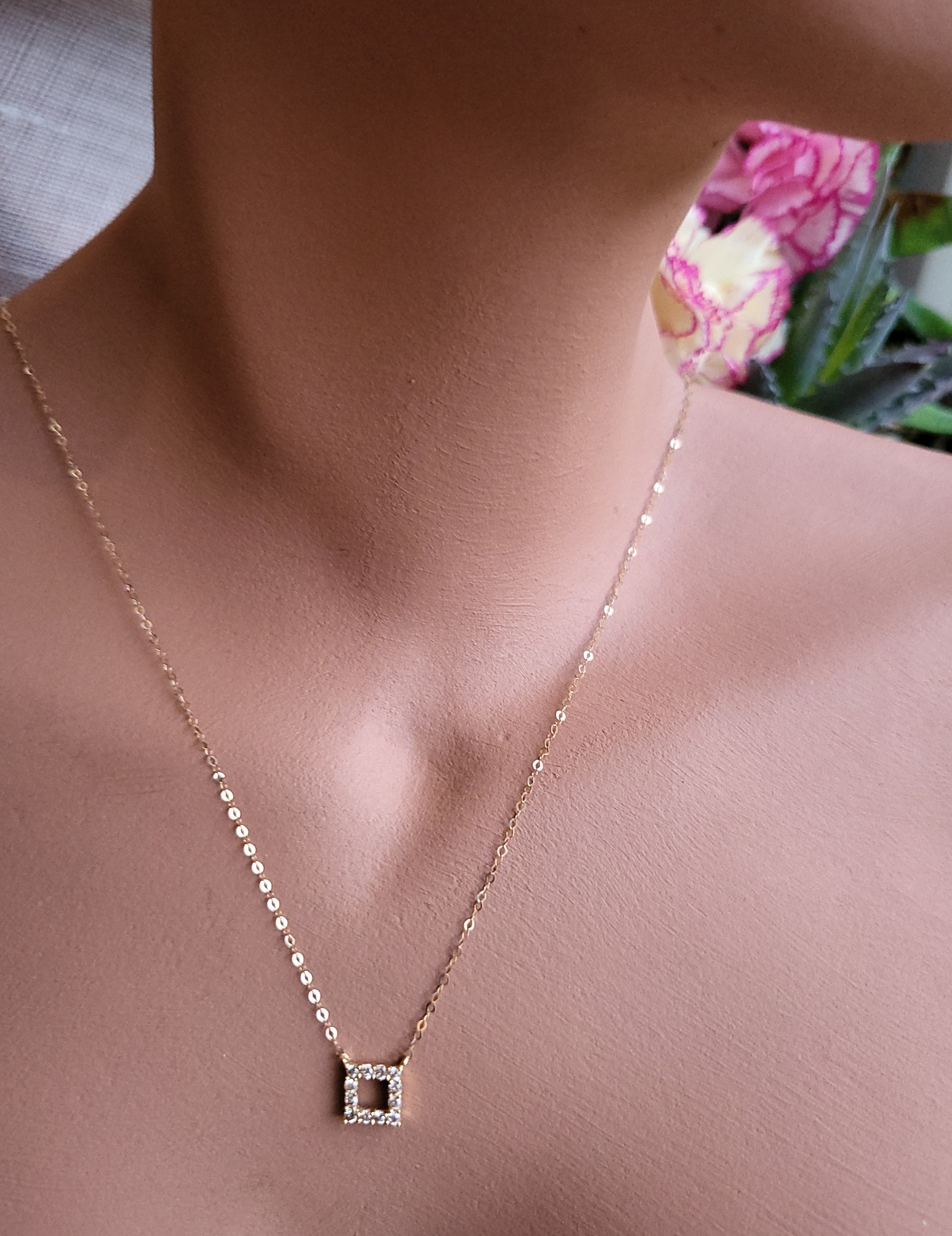 Open Square Necklace