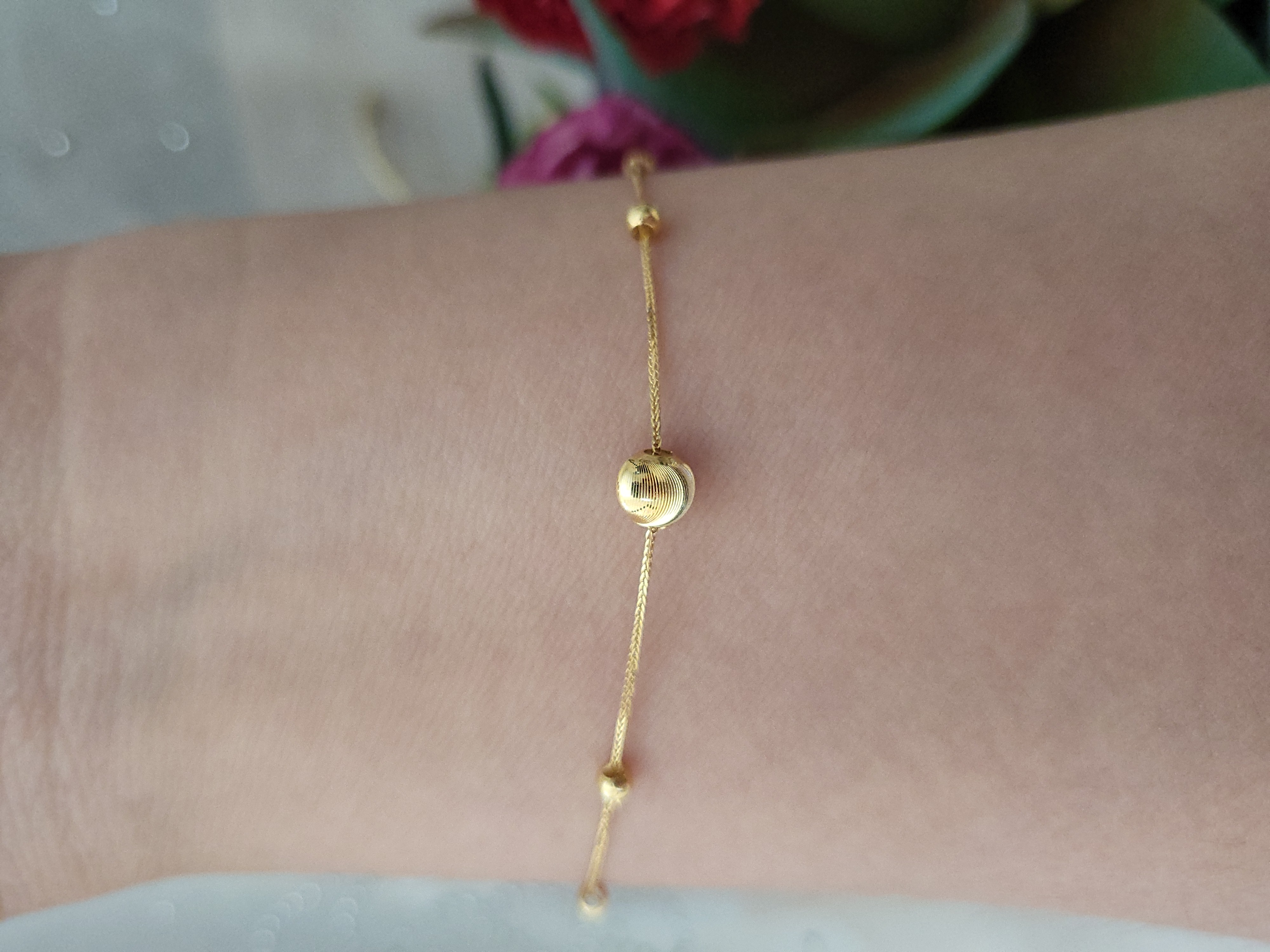 Cat's Eye Ball Charm Bracelet