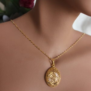 Domed Rose Pendant