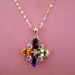 0.30ct Natural Diamond Clover Gems Necklace
