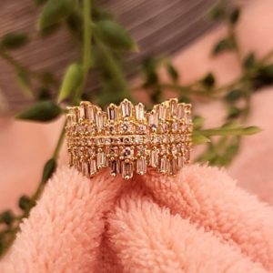 1ct Natural Diamond Bamboo Ring