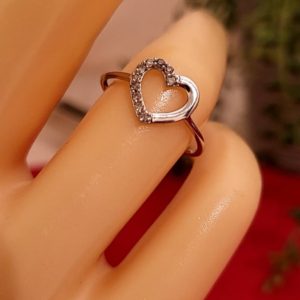 Heart 0.07ct Natural Diamond Ring