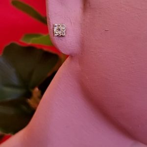0.20ct Natural Diamond Square Stud Earrings