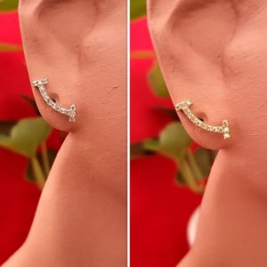 0.20ct Natural Diamond Smiley Stud Earrings