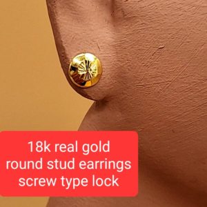 Round Screw-Type Earrings
