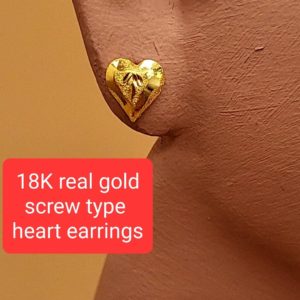 Heart Screw-Type Earrings
